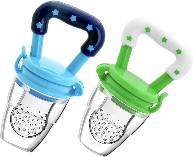 Rshopway Silicon Food and Fruit Nibbler/ Feeder/ Pacifier for Infants (Pink) Soother(Blue, Green)
