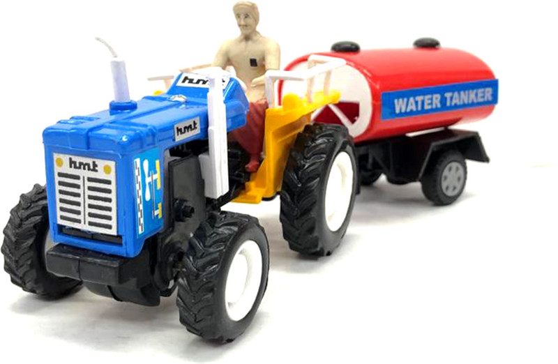 SARASI Toys Pull Back Tractor With Water Tanker(Blue, Pack of: 1)