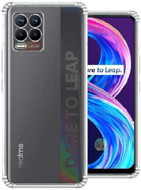 Monogamy Pouch for Realme 8 4G, Realme 8 Pro Matte Finish(Transparent, White, Rubber, Pack of: 1)