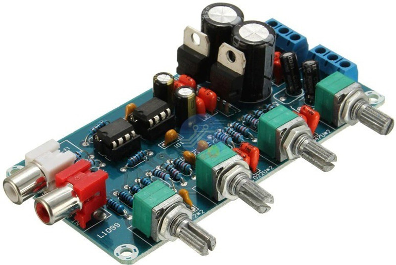 InkOcean NE5532 Stereo Preamp Tone Board Volume Control 2 Channel HiFi Digital Amplifier AC 12V Sound Board for Telephone Preamp Miscellaneous Electronic Hobby Kit