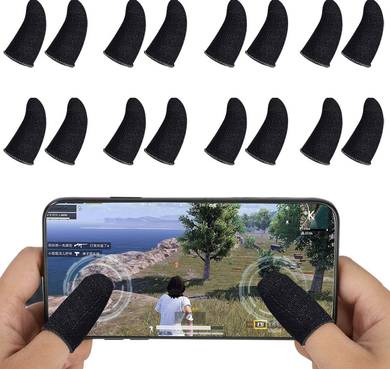 MOOZMOB Universal Fit Set of 12 Mobile Gaming PUBG Finger Sleeve Finger Sleeve(Pack of 12)