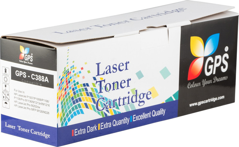 GPS Colour Your Dreams 88A / CC388A / CC388X Laser Toner Cartridge Pack Of 1 Pcs Black Ink Cartridge