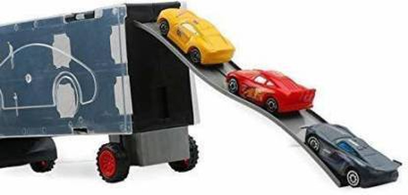 Dherik Tradworld Vehicle Launcher for PARKING TRUCK CAR CONTAIN TRUCK BIG TRANSPORTER STORAGE PARKING TRUCK WITH 6 METAL ALLOY MINI CARS & EJECTION RACING TRACK CAR LAUNCHER FOR BOYS & GIRLS(Multicolor)
