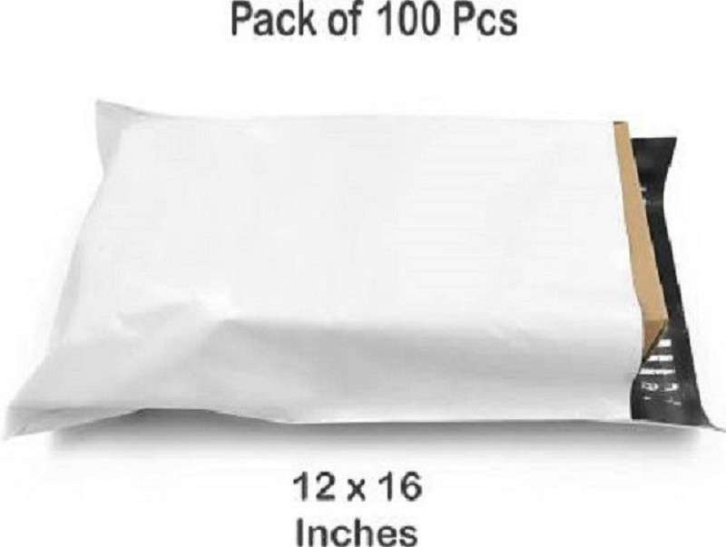 DISPATCHWALA (7x10 Inches) Pack of 100 Pieces with POD - Secure Tamper Proof Courier Bags / Pouches / Covers / Mailing Bags (Above 51 Microns) POD 7x10 inches 100 PCS POD Pouches 7x10 inches 100 PCS(White)