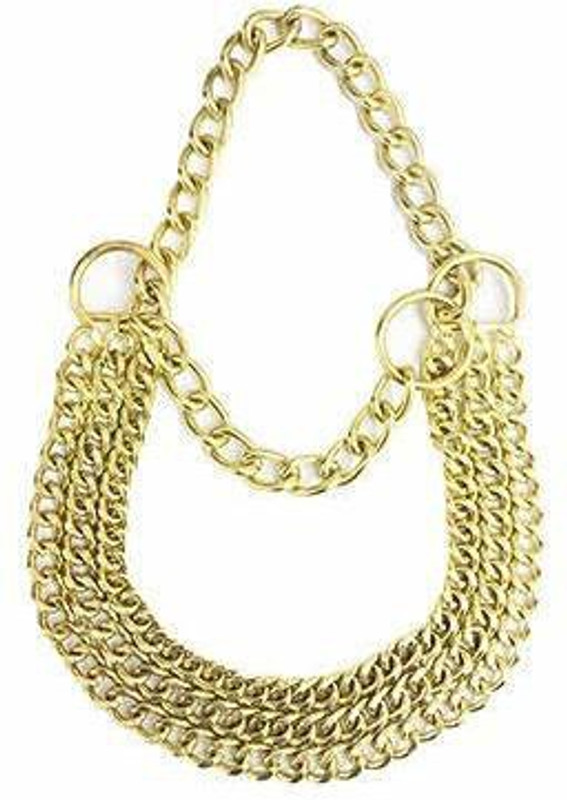 Rvpaws Dog & Cat Collar & Chain(Medium, Golden)