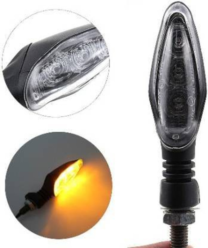 SELVIKE Front, Rear LED Indicator Light for Yamaha, Hero, Honda, TVS, Bajaj R15 V2, R15, CBR 250, Ninja 250, Apache, Avenger 200, CB Shine(Yellow)