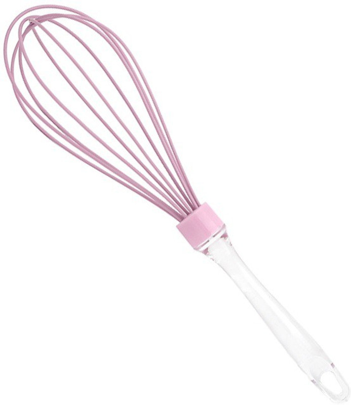 MobFest ® Large Size- 30 cm Whisk Beater 2-in-1 Rotating Silicone Whisk with Acrylic Handle, Egg & Cream Beater Hand Mixer Blender Silicone Balloon Whisk