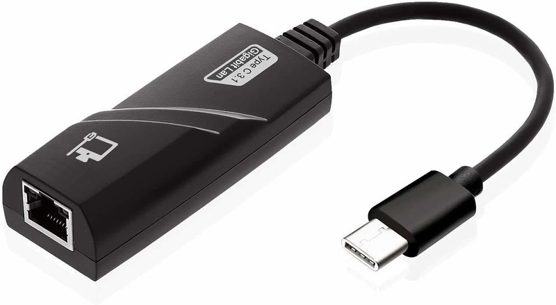 RuhZa Type C Gigabit RJ45 LAN Network Compatible with laptops desktops Mak-Book Wired Ethernet Lan Adapter compatible with Mac, Windows(1000 Mbps)