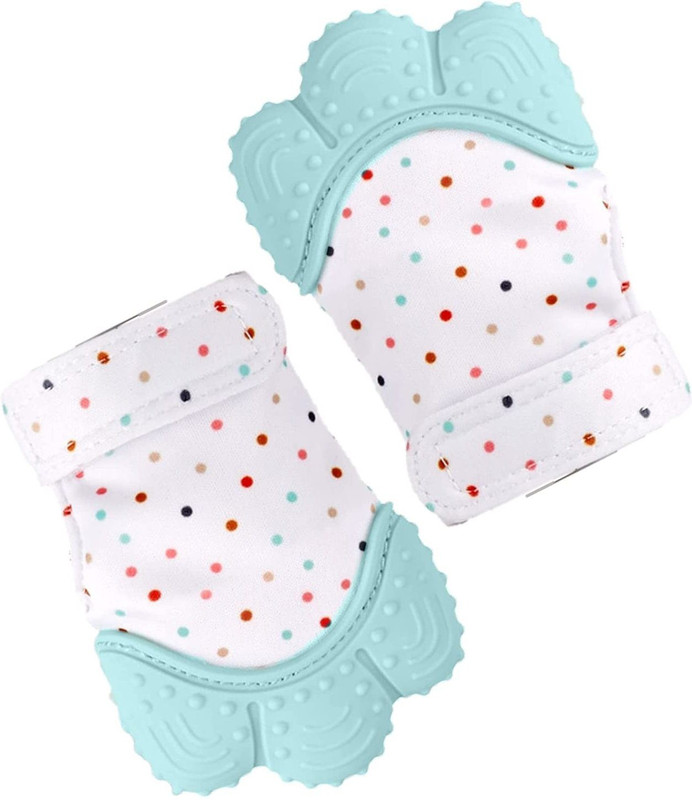 ND BROTHERS Baby Soft Teething Mitten Teether Glove Pain Relief Toy Glove Natural Remedy Soother(Multicolor)