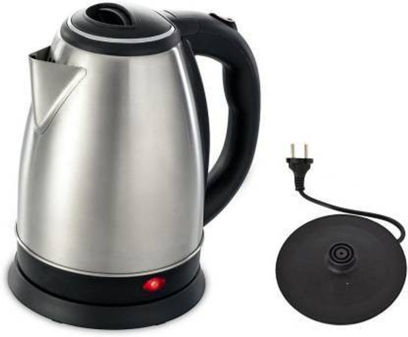 DN BROTHERS 2L 1500-Watt Electric Kettle with Plastic Handle Electric Kettle(2 L, BLACK & SILVER)