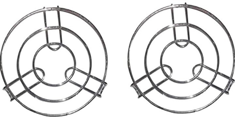 eKitchen Kitchen Cooking Pot Steaming Tray Stand Stainless Steel Round Cooker Steamer Rack Stand Cookware Tool Mirror Trivet (Pack of 1) Miror Finish Trivet(Pack of 1)