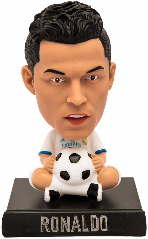 Elegant Lifestyle Christiano Ronaldo Footballer CR7 Portuguese professional footballer | Forward for Serie A club Juventuss | Bobblehead with Mobile Holder for Car Dashboard, Office Desk & Study Table (Pack of 1)(White, Black)