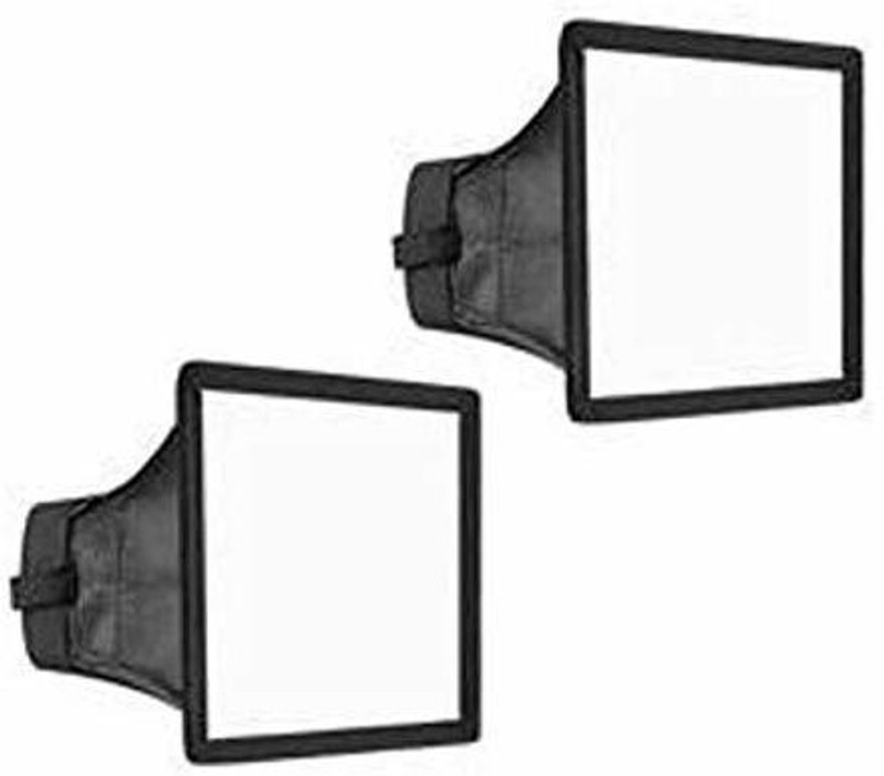 SHOPEE Universal Cloth Flash Bounce Diffuser for All Speedlite Flashes (White_15x17 cm,Pack of 2) canon Diffuser(White)