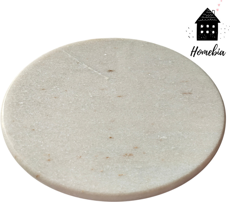 Homebia White Small Chakla Smooth Polish 9IN Rolling Board ROTI Maker 9"inch Anti Skid Board Board(White, Pack of 1)