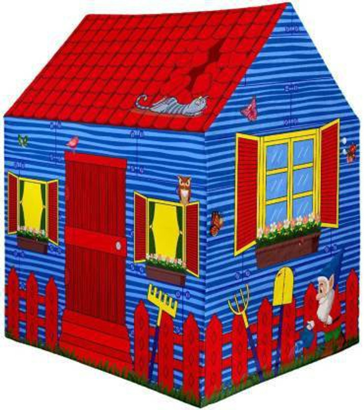 Royal Kano Jumbo Size Extremely Light Weight , Water & Fire Proof Farm House Tent for Kids (Pink)(Red)
