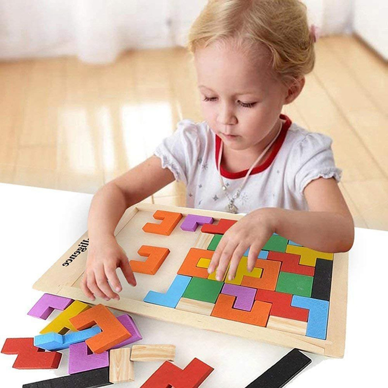 GREEN WAY Wood Intelligence Brain Games Building Blocks Teasers Educational Toy for kids(Multicolor)