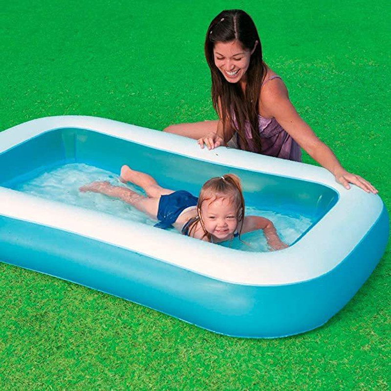Animani Collection Swimming Pool Inflatable Bath Tubs for Adults Spa Swimming Bath Tub 5 Feet Inflatable Swimming Pool(Blue, White)