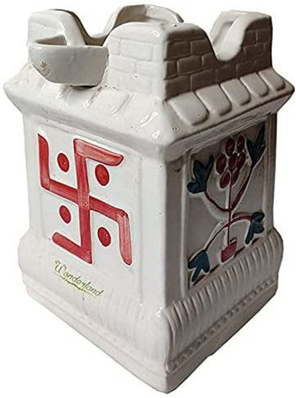 WONDERLAND Small Tulsi Planter Ceramic pots, ceramic planters, planter, flower pot for home & gardeb decor decoration Plant Container Set(Ceramic)