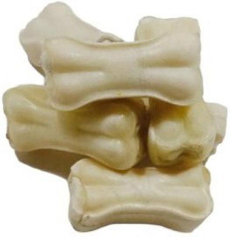 sawaay 3 Inch 10 Pcs White Digestible Rawhide Pressed Bone Dog Chew For Dogs Dog Chew(340 g, Pack of 10)