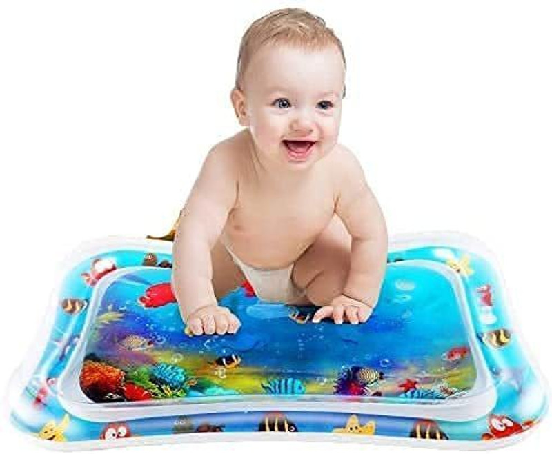 YUJASV Activity Play Center Water Play Mat for Baby Slapped Pad Toy Tummy Time for fun Inflatable Inflatable Toy Pump(Multicolor)