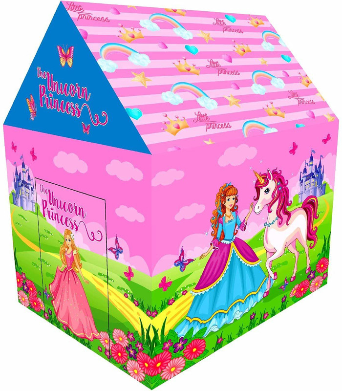 Sukan Tex Jumbo Big Size Extremely Light Weight Water Proof Kids Play House Tent for 10 Year Old Girls and Boy)s- Multi Color( Star house)(Pink)