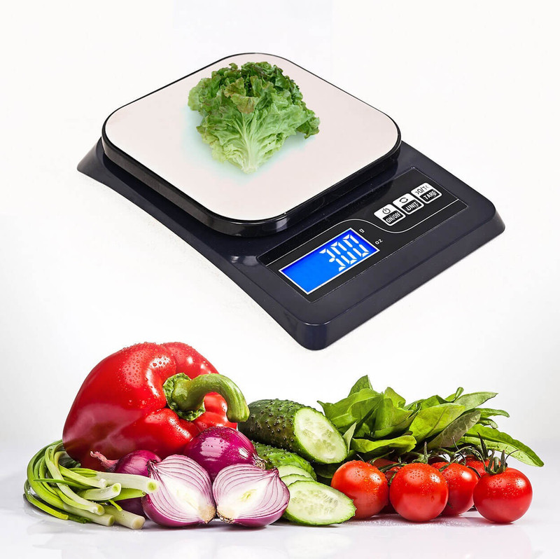 Qozent 10 kg Kitchen Scale, Food Scale, Digital Scale Beautiful LCD Screen, 2 Measurement Units, Gram Scale Used for Weight Loss, Baking, Cooking Weighing Scale(Black)