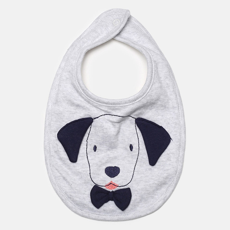 MINI KLUB Fancy Feeding Bib(Grey)