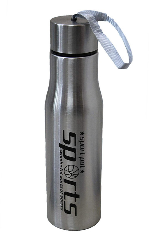Weblot Sports Single Wall Glossy Stainless Steel Refrigerator Water Bottle (Steel) 500 ml Steel Bottle(Pack of 1, Steel/Chrome)