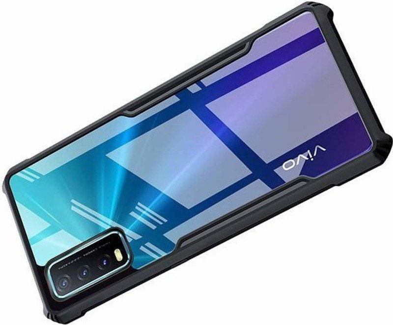 jpmobilecases Pouch for Vivo Y20, Vivo Y20i, Vivo Y20G, Vivo Y20A(Black, Transparent, Shock Proof, Pack of: 1)