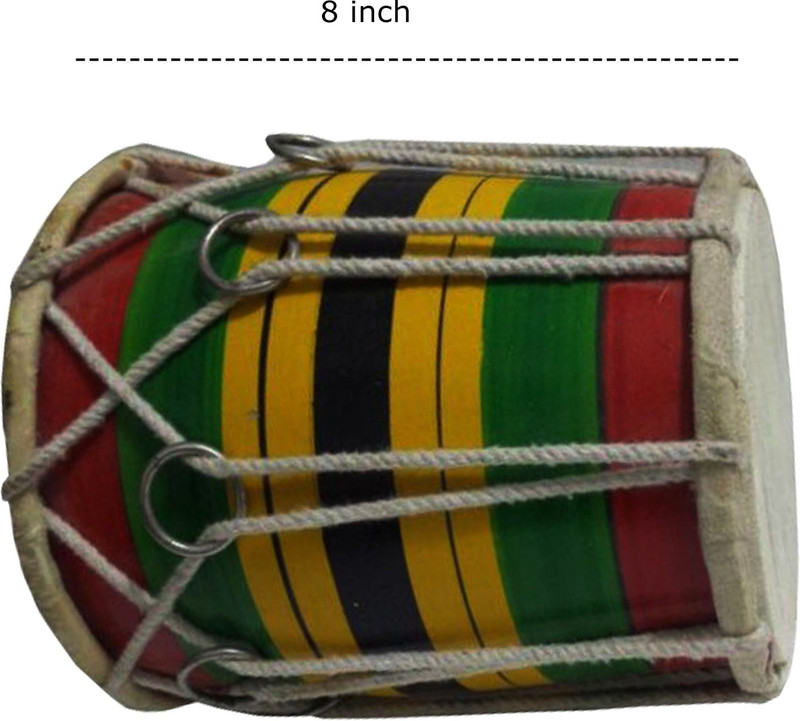 GT manufacturers Baby Dholak 2 Rope & Rings Dholak(Multicolor)