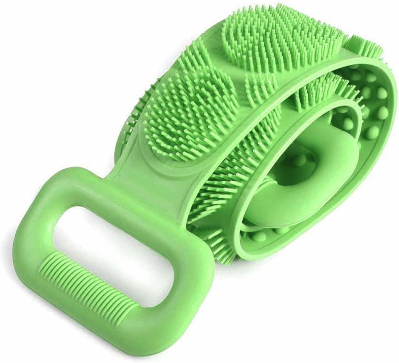 GJSHOP Silicone Bath Body Brush, Exfoliating Long Silicone Body Back Scrubber, Bath & Body Brushes, Shower Brush, Double-sided Brush Body Scrubber