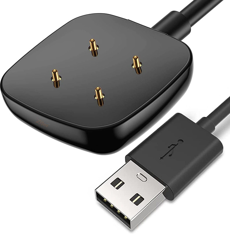 Comcastind Charger Dock Cable Compatible with Fitbit Sense/Versa 3 - (Black) Charging Pad