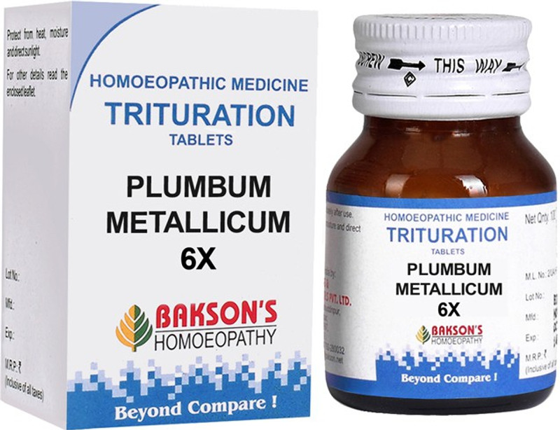 Bakson's Homoeopathy Plumbum Metallicum 6X Tablets(100 Units)