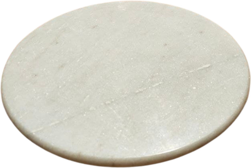 Homebia Marble Polished White Roti Chakla Marble 10IN Natural Color Roti Chakla Board(Pack of 1)