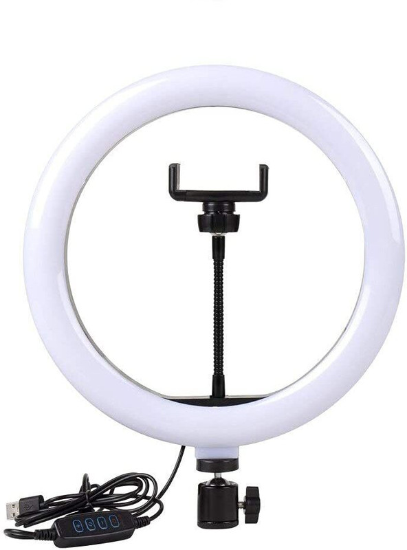 Hsn LED Ring Light 10 Inch With Cell Phone Holder Without Tripod Stand Flash 3 lx Camera LED Light