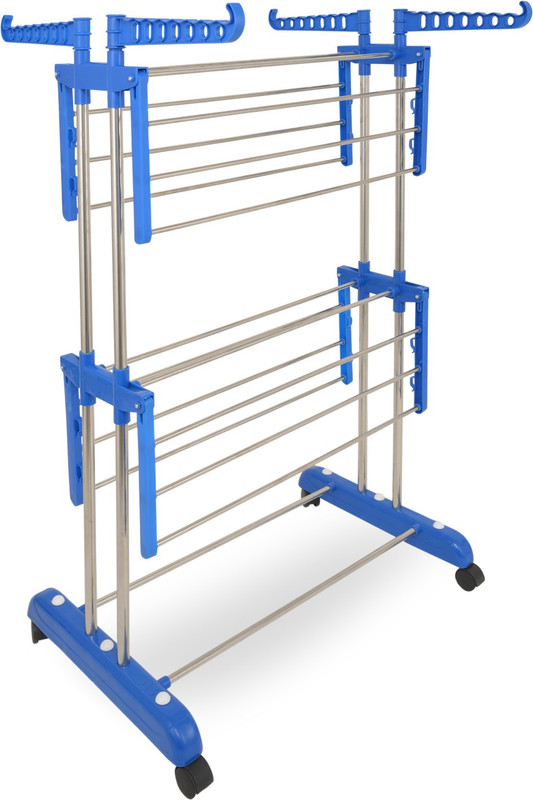 TNC Steel, Plastic Floor Cloth Dryer Stand T-CDS-B2SS - 2TIER -0220(2 Tier)