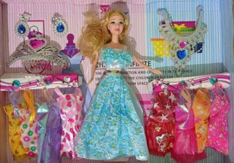Kmc kidoz Elegant Family Doll Set with Doll Dresses for Girls(Multicolor)
