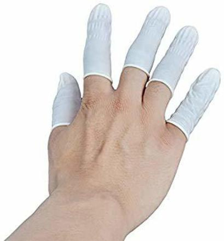 PMW Finger Shield - Finger Protector - Reusable - Pack of 130 - Finger Balloon - Disposable Latex Finger Cots(Reusable Rubber Finger Tips) Fingerboard Tape(White)