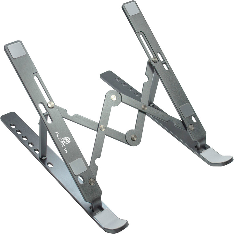 FLORICAN i-Desk FLR55 Grey Anodized Aluminium Height Adjustable Laptop Stand