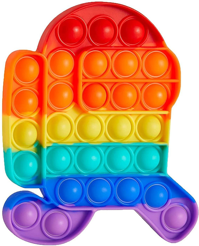 adbeni Bubble Toy, Autism Special Needs Silicone Stress Relief Toy,(Set of 3) Soft Gag Toy(Multicolor)
