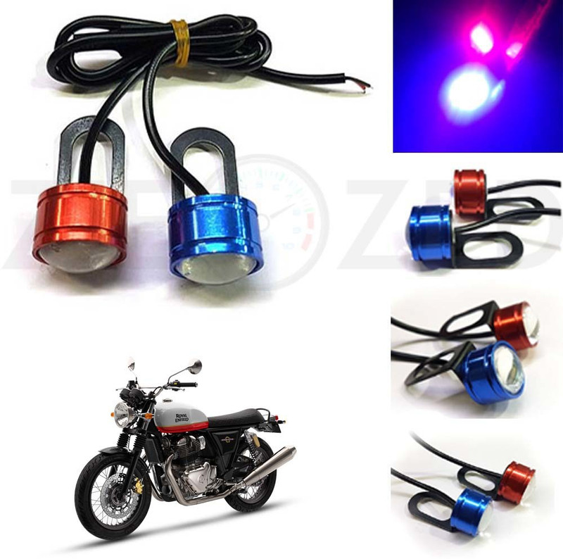 Zieozed ZDSTB60 LED Strobe Police Type Flashing / Blinking Light For Royal Enfield, Jawa, Honda & All Other Bikes (Red, Blue) License Plate Light Motorbike, Van, Car LED for Royal Enfield, Hero, Honda, Suzuki, KTM, Bajaj, Yamaha, Kawasaki, TVS (12 V, 10 W)(Universal For Bike)