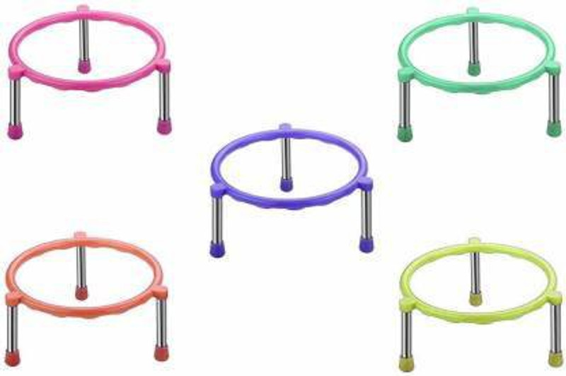 Puno Pot Stand set/ Matka Stand/Garden Pot stand -5 Pieces set Gas Cylinder Trolley(Multicolor)