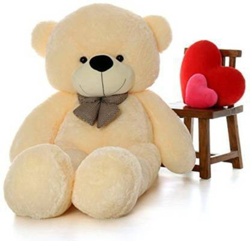 NP Toys 4 FEET LONG BEAUTIFUL, SPONGY TEDDY BEAR,GIFT  - 90 cm(Cream)