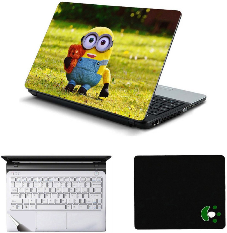 Mitram 5in1 Laptop Accessories Combo 15.6 Inch Shivaya laptop Skins Stickers, Screen Guard, Key Guard, Mouse Pad and Palmrest Skin for HP-DELL-Lenovo-Asus-Acer Laptops || Notebooks Combo Set(Multicolor)