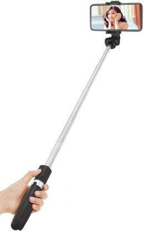 Inext High Quality 3in1 Wireless Selfie Stick Tripod XT-02 Monopod, Tripod Kit, Tripod, Tripod Clamp(Black, Supports Up to 350 g)