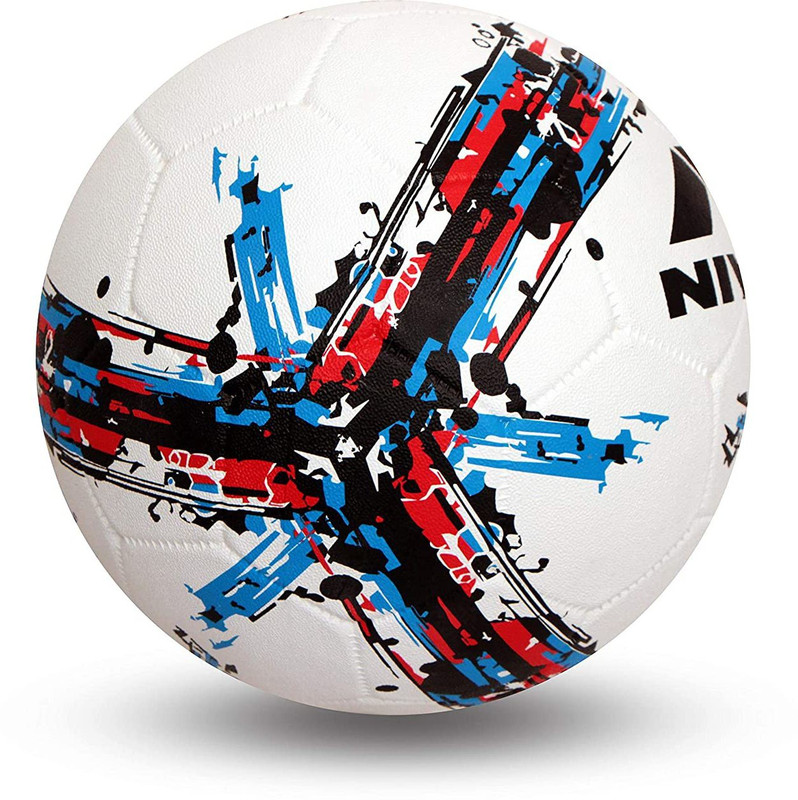 NIVIA Storm Rubber Molded All Surface Training Football - Size: 5(Standard, Pack of 1, White)