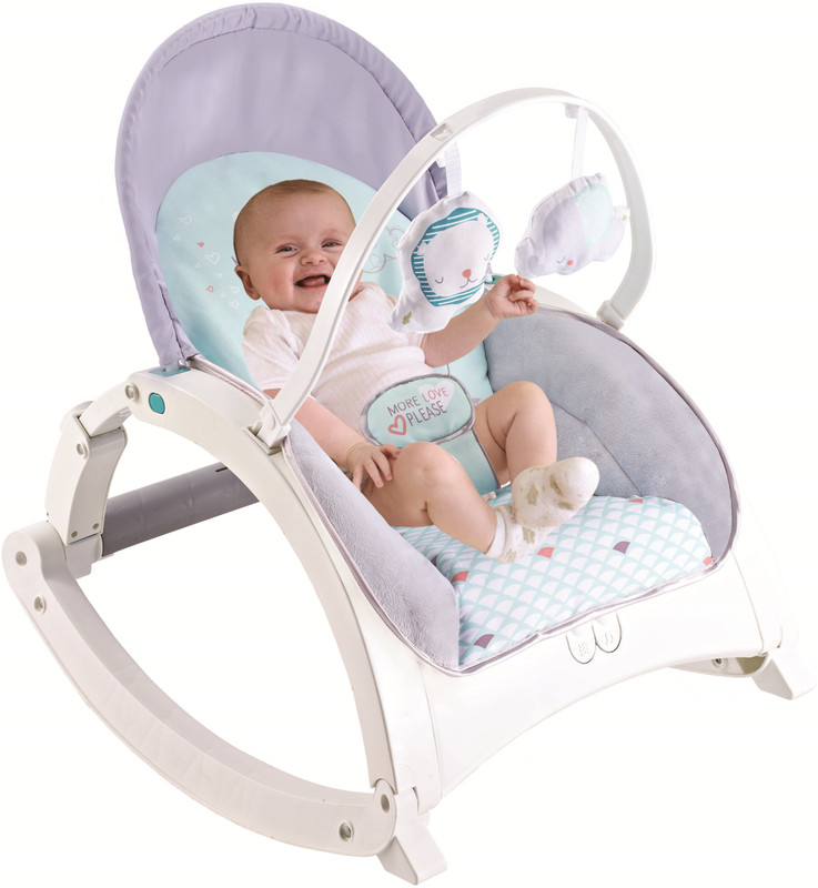 Rage-X Fiddlys Newborn to Toddler Rocker Chair with Music and Vibration Function, Adjustable Mode (27231) Rocker and Bouncer(Blue)