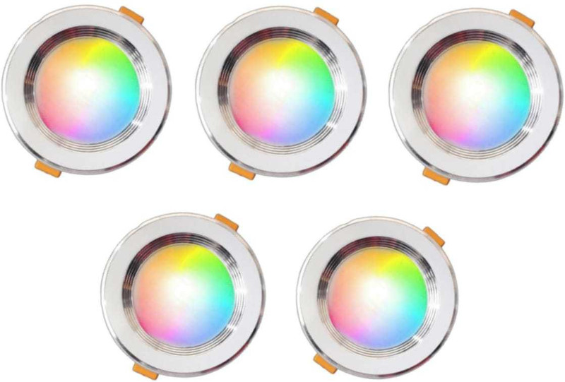 MVL 9W 3-in-1 Multicoloure Surface panel Led Light Red Blue Pink pack of 2 Recessed Ceiling Light Ceiling Lamp(Multicolor)