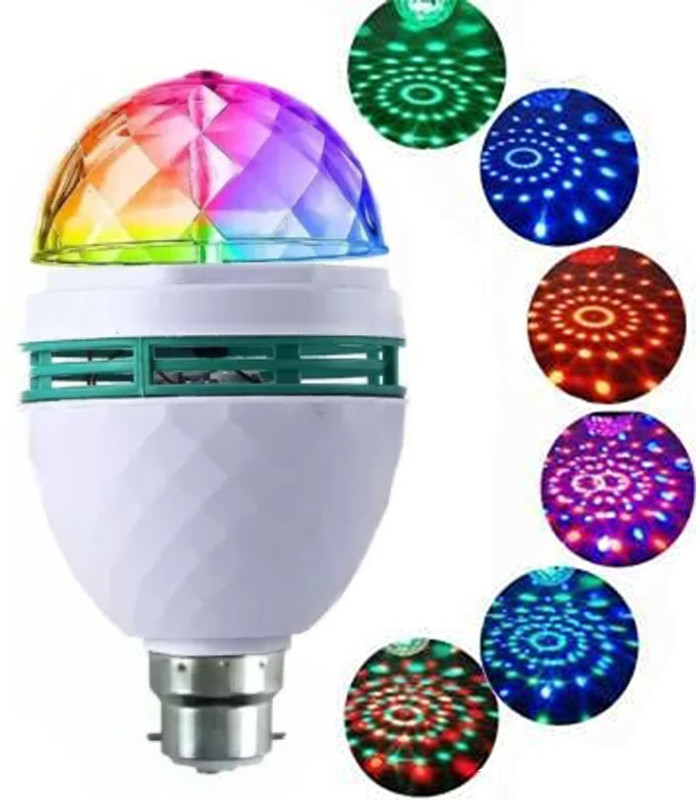 Hiru Rotating Crystal Magic Light Night Lamp- Party/Home Decoration Multi Color LED Single Disco Ball(Ball Diameter: 2.5 cm)