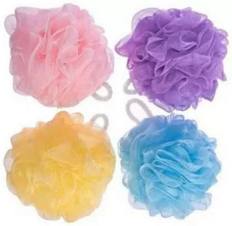 AGS MART LUXURY ROYAL SPONGE, shower sponge, Body Back Scrubber Bath Washer For Dead Skin Removal (Multicolor) (Body Scrubber) PACK OF 4